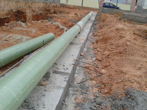 玻璃鋼夾砂管道施工現(xiàn)場圖