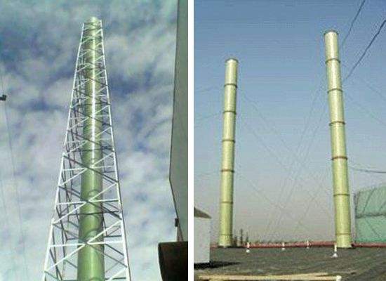 玻璃鋼煙囪成功案例圖